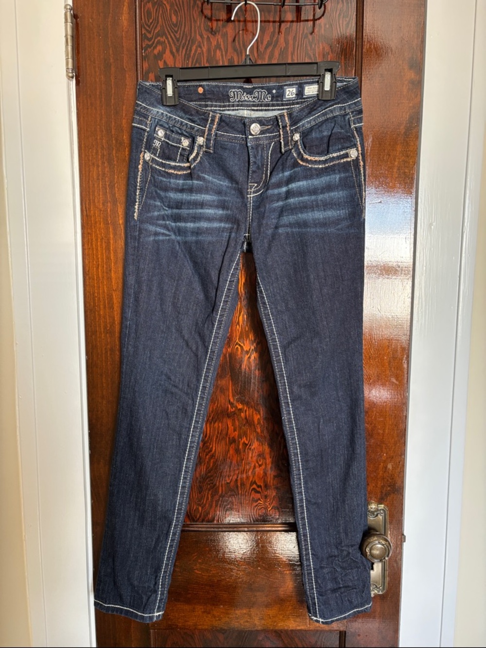 Miss Me Dark Indigo Jeans Easy Skinny Mid-Rise